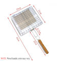 Stainless Steel Barbecue Rack Foldable Portable Long Handle Barbecue Basket Large Capacity Grilling Net Barbecue Tools. 