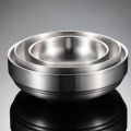 Heat Insulated Stainless Steel Bowl Mixing Bowl Double Layer Rice Bowls Metal Ice Cream Soup Bowls for Kitchen Flatware. 