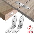 180 Degree 2pcs Foldable Hinge Flap Screw-On Hinges For Sewing Machine Cabinet Rounded Corner Buffer Hinge Furniture Hardware.