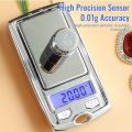 1Pcs 200g/100g 0.01g Precision Portable Car Key Shape Mini Digital Pocket Electronic Gram Scale with LCD Display and Batteries. 