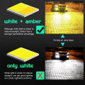 Mini Driving Light V7 LED Light Motorcycle Headlight Hi/Lo Beam White+Yellow Spotlights. 