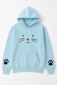 Aua n Co Winter Premium Fleece Cute Cat Pullover Hoodie for Women for Girls. 