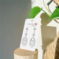 50pcs 6x9cm Brown White Necklace Earring Display Cards Paper Jewelry Holder for Selling, Hanging DIY Small Business Packaging. 