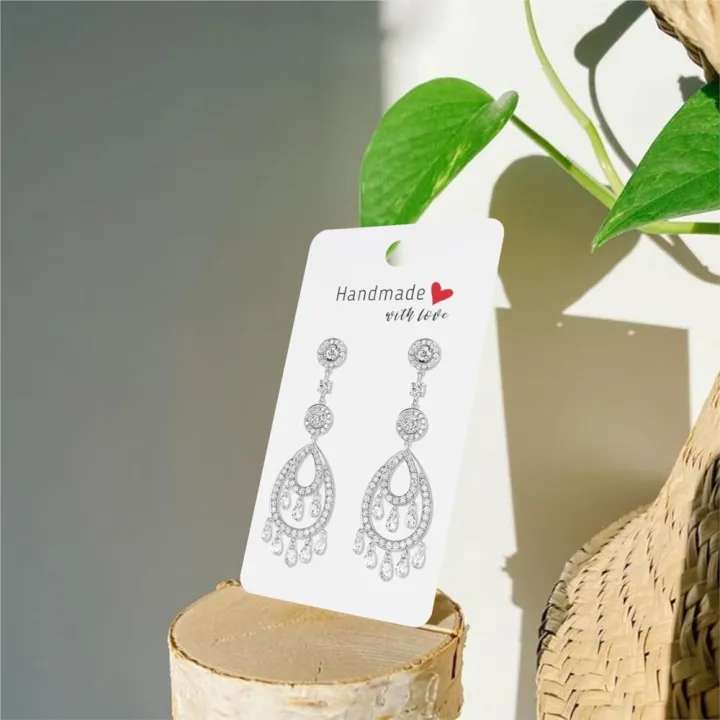 50pcs%206x9cm%20Brown%20White%20Necklace%20Earring%20Display%20Cards%20Paper%20Jewelry%20Holder%20for%20Selling,%20Hanging%20DIY%20Small%20Business%20Packaging%20-%20Image%205