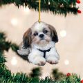 Acrylic Cute Shih Tzu Dog Car Interior, Holiday Decorations, Christmas Tree Decorations, Couple Gifts, Keychain. 