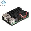 For Raspberry Pi 4 3 Model B 3B Plus Aluminum Case with Dual Cooling Fan Metal Shell Enclosure for RPI Raspberry Pi 4 3 Model. 