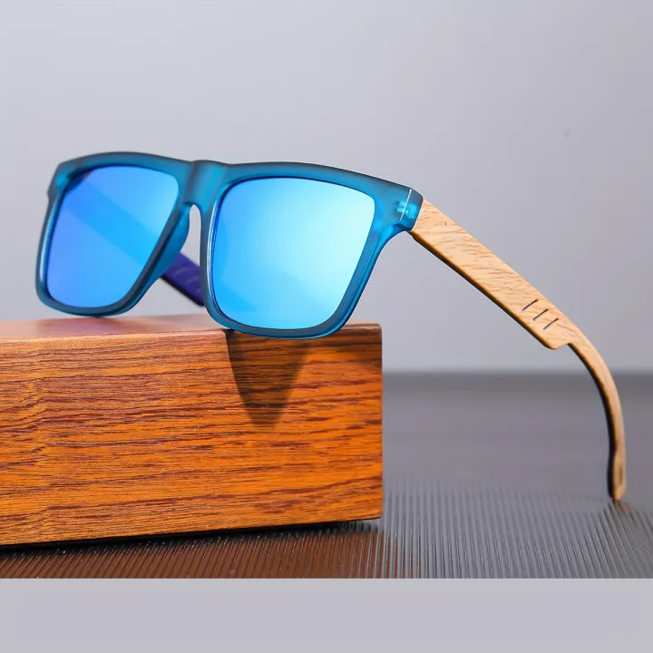 New%20Square%20Casual%20Sunglasses%20Wood%20Grain%20Spring%20Hinges%20UV400%20Protection%20Unisex%20Outdoor%20Daily%20Eyewear%20-%20Image%204