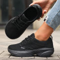 Platform Women Running Shoes Breathable Comfortable Outdoor Camping Running Shoes Minimalist Wide Last Soft Sole Tennis Sneakers. 
