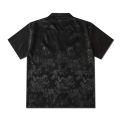 Dark Icon Jacquard Satin Material Button Down Men's Shirt Summer Soft Material Shirts for Man Vintage Street Shirts Male Top. 