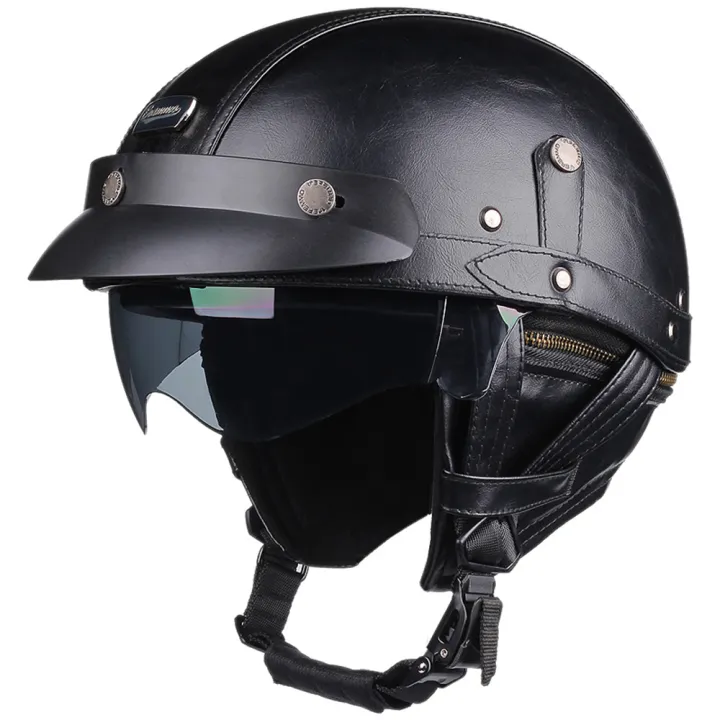 Motorcycle%20Helmet%20Leather%20Retro%20Casco%20Moto%20Summer%20Capacete%20De%20Moto%20Half%20Face%20Dot%20Certification%20Motorbike%20Half%20Helmets%20Vintage%20-%20Image%208