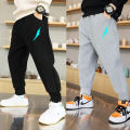Boys Jogger Sports Pants Luminous Lightning Print Kids Cotton Long Sweatpant Cartoon Running Trousers with Pocket. 