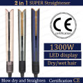 220V Professional Hair Straightener Hair Dryer Heat-Up Flat Negative Ion Iron Lasting Styling Straightener 2 in 1 With display. 