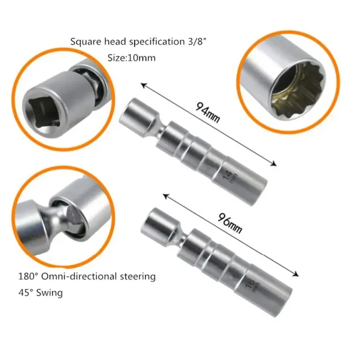Spark%20Plug%20Socket%20Wrench%20Adapter%2014mm16mm%20Set%20Universal%20Joint%20with%20Magnetic%20Flexible%20Socket%20Thin%20Wall%203/8"%20Drive%20Car%20Repair%20Tool%20-%20Image%206