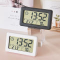 Mini Digital Clock Temperature & Humidity Display Portable Desk Clock LED Clock Slim Small Alarm Clock. 