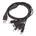 1.2M Cable Fast Charging Cable 5 In 1 USB Game Charger Cord Wire For New 3DS XL NDS Lite NDSI LL Wi I U GBA PSP. 