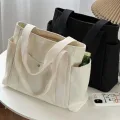 Large Capacity Canvas Tote Bags for Work Commuting Carrying Bag College Style Student Outfit Book Shoulder Bag Shopping Bag. 