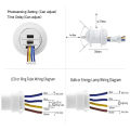 2PCS PIR Motion Sensor Switches Smart Auto Control Light Switch 220V 110V Time Mode Adjust Infrared Human Body Motion Detector. 