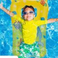 Inflatable Pool Floating Seat Swimming Ring Water Hammock Swimming Circle Pool Bathtub Water Play Tube Equipment. 