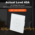 Manhot Tuya WiFi EU Boiler Water Heater Timer Touch Switch 40A 8000W Works With Alexa  Home Smart Life APP Voice Control. 