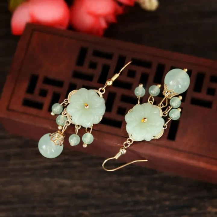 New%20Fashion%20Green%20Jade%20Marrow%20Flowers%20Tassel%20Drop%20Earrings%20for%20Women%20Ethnic%20Style%20Stud%20Earring%20Pretty%20Jewelry%20Gifts%20-%20Image%202