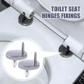 2X Replacement Fittings Toilet Top Fix Blind Hole Fittings for Toilet Seat Hinges Fasten Bolts Nuts Bathroom Accessory for Dorm. 