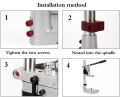 Drill Stand for Hand Drill, Universal Bench Clamp Drill Press Floor Stand Workbench Repair Tool for Drilling Collet Workshop,Single Hole Aluminum Base. 