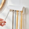Six-hole Toothbrush Holder, Non-trace Strong Adhesive, Multi-head Toothbrush Holder Can Be Disassembled and Washed. 
