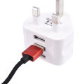 3 Pin UK Plug 3 AMP USB Adapter Wall Charger Home Charging for Phones Universal Phone Adapter Socket. 