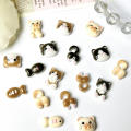 20Pcs Cartoon Cute Cat Head Butt Nail Art Charms Luminous Painting Small Fish Cat Resin Nail Decorations for DIY Hairpin Nails.