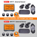 Deelife TPMS Solar Tyre Pressure Monitoring Control System with 4 Wheel Tire Sensor for Car TMPS. 