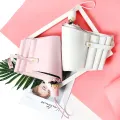 Automatic Umbrella Simple Solid Color Black Coating Umbrella 8K Three-folding Sun Umbrella Rain Anti-UV Adults Parasol. 