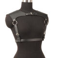 Women Fashion Belt PU Leather Body Shoulder Armor Chest HarnessSword Belt Shoulder Strap Harness Women Clothing Open Cage Bra.