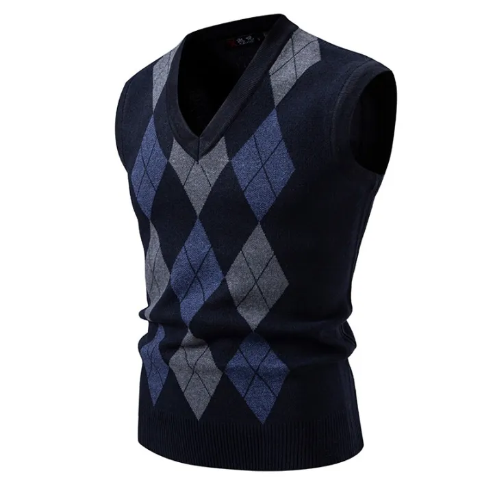 New%20Mens%20Argyle%20Knitwear%20Vest%20V%20Neck%20Sleeveless%20Casual%20Slim%20Fit%20Pullover%20Knitted%20Sweater%20Outdoor%20Streetwear%20Casual%20Tank%20Tops%20-%20Image%205
