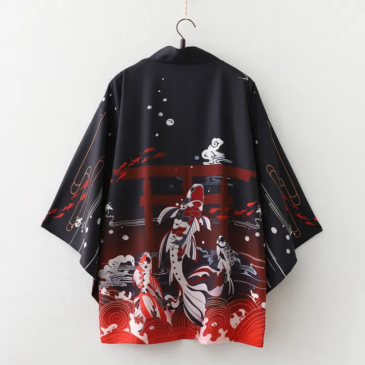 Summer%20Loose%20Japanese%20Samurai%20Kimono%20Streetwear%20Cardigan%20Cosplay%20Haori%20Harajuku%20Women%20Men%20Yukata%20Traditional%20Clothing%20-%20Image%204