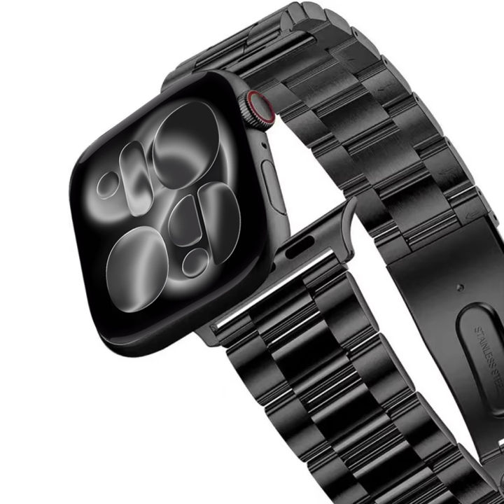 Stainless Steel Strap for Apple watch bands 11 10 42/46mm Accessories Metal bracelet iWatch Series 9 8 SE 7 41/45/44/40/49 mm