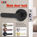 Silent Room Door Lock Round Door Lock Interior Door Handle Lock with Lock Core/latch with Key Aluminum Alloy Handle Lock. 