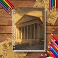 1 Pc Architectural Street Scene  Coloring Book, Thick Paper, Creative  Choice. 