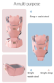 3 IN 1 Baby Hipseat Carrier Backpack Straps for Infant Toddler 0-36M Ergonomic With Windproof Hat for Winter Luminous Strips. 