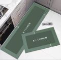 2pcs water absorbent kitchen mat with rug. 
