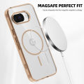 MagSafe Magnetic Colorful Transparent Clear Phone Case for Google Pixel 9a, Wireless Charging Anti Scratch Phone Case. 