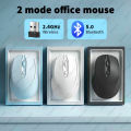 Portable Wireless Bluetooth Mouse Compact Ergonomic 2.4G USB Noiseless 1600DPI 500mAh Rechargeable for PC Tablet Laptop MacBook. 