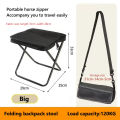Folding stool for outdoor leisure, camping, and hiking fishing trips, convenient shoulder bag style portable stool for storage.