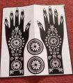 Bridal Design Mehndi Stencils (Full Sheet). 