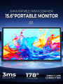 MUCAI N156 Portable Display 15.6 Inch 60Hz Resolution TN Panel 250cd/㎡ Brightness 3ms Response Portable Monitor.