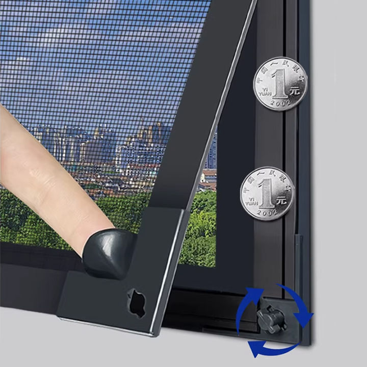 Magnetic Window Mosquito Net DIY Mesh Tulle Invisible Screen Curtain Customize Anti Insect Fly Flies Net, Lock Buckle