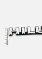 HILUX CHROME-BLACK LOGO EMBLEM BADGE FOR TOYOA HILUX LN85-106 MIGHTY-X PICKUP. 