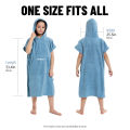 Hiturbo Kids Swimming Hooded Towel Surf Poncho Changing Robe, Quick Dry Microfiber Changing Towel with Pocket and Hood.