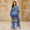 Kleren 3 Piece Unstitched or Stitched Digital Printed Lawn Suit for Women with Digital Printed Lawn Shirt, Digital Printed Cotton Trouser and Digital Printed Chiffon Dupatta - Summer Collection 2026 - Design code : Hermosa H-15. 