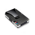 Minimalist carbon fiber RFID holder ultra-thin mini ID credit card holder aluminum alloy men's and women's wallet. 