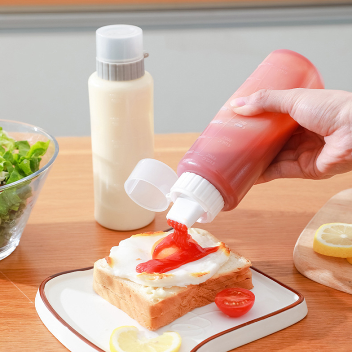 350Ml%205%20Holes%20Condiment%20Squeeze%20Bottle%20Kitchen%20Ketchup%20Mustard%20Bottle%20Clear%20Mayonnaise%20Honey%20Dispenser%20Sauce%20Storage%20Container%20-%20Image%204